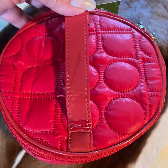 Kate Spade Red Cara Jewlery-Makeup Travel Case W/ 7 Compartments & Handle -- NWT - Picture 8 of 13